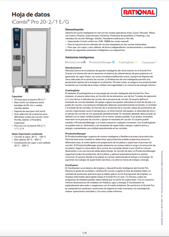 RATIONAL iCombi Pro 20 2/1